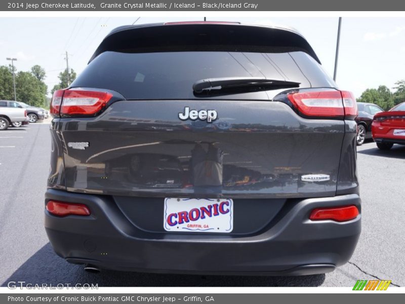 Granite Crystal Metallic / Iceland - Black/Iceland Gray 2014 Jeep Cherokee Latitude