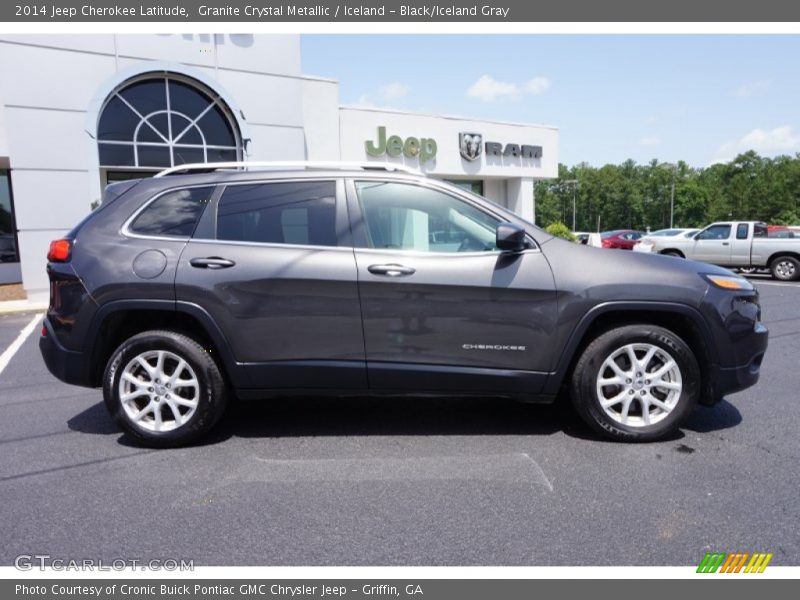 Granite Crystal Metallic / Iceland - Black/Iceland Gray 2014 Jeep Cherokee Latitude