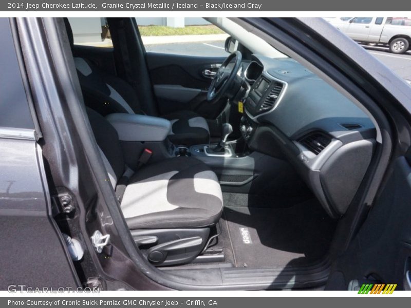 Granite Crystal Metallic / Iceland - Black/Iceland Gray 2014 Jeep Cherokee Latitude
