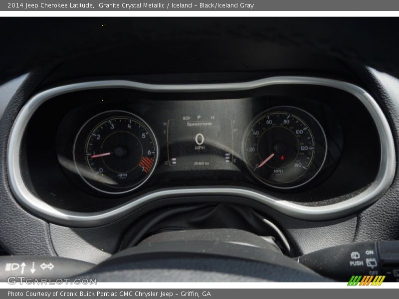 Granite Crystal Metallic / Iceland - Black/Iceland Gray 2014 Jeep Cherokee Latitude