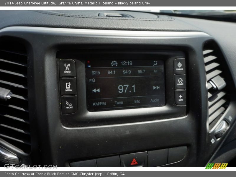 Granite Crystal Metallic / Iceland - Black/Iceland Gray 2014 Jeep Cherokee Latitude