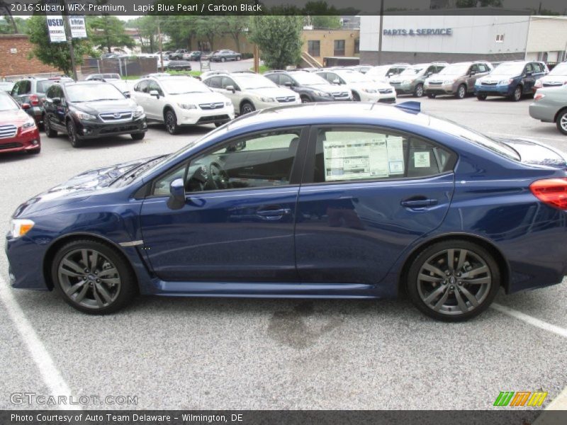 Lapis Blue Pearl / Carbon Black 2016 Subaru WRX Premium