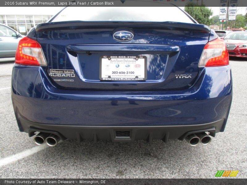 Lapis Blue Pearl / Carbon Black 2016 Subaru WRX Premium