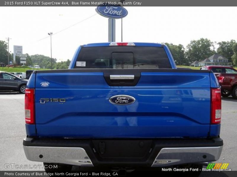 Blue Flame Metallic / Medium Earth Gray 2015 Ford F150 XLT SuperCrew 4x4