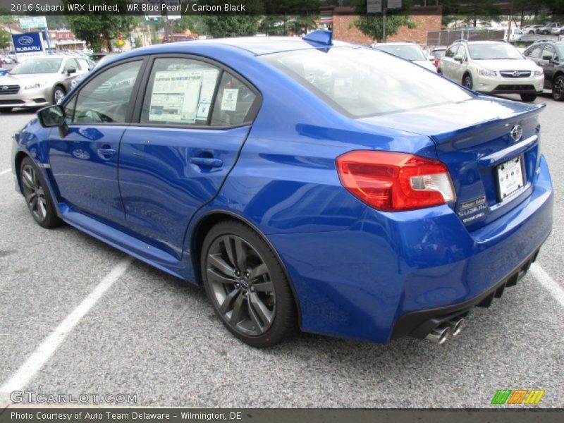 WR Blue Pearl / Carbon Black 2016 Subaru WRX Limited