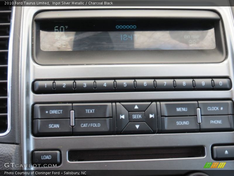 Ingot Silver Metallic / Charcoal Black 2010 Ford Taurus Limited