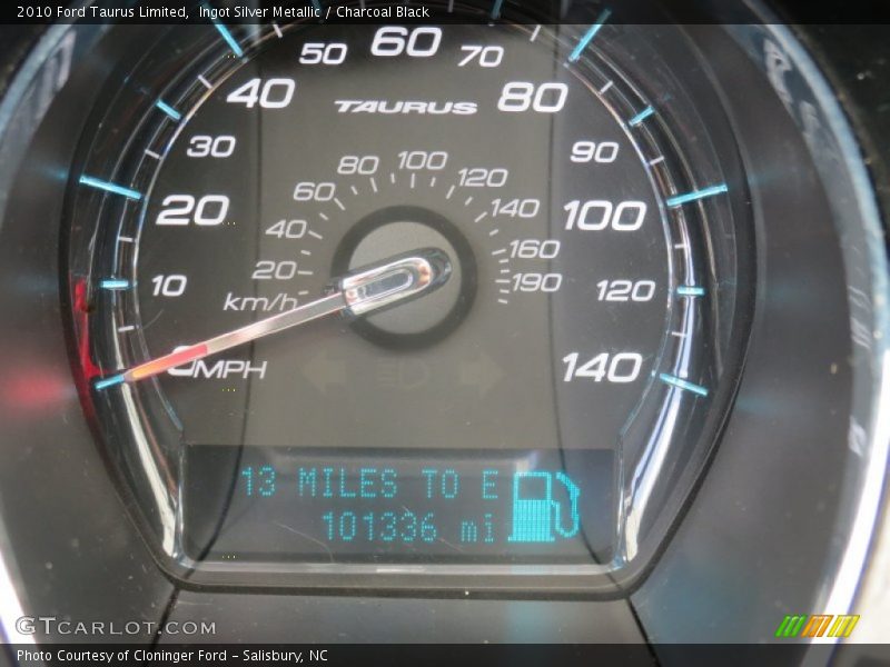 Ingot Silver Metallic / Charcoal Black 2010 Ford Taurus Limited