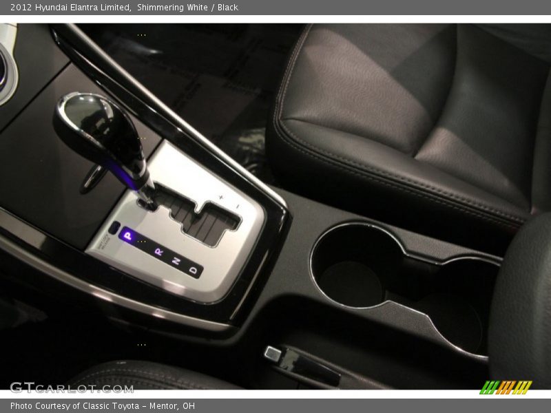 Shimmering White / Black 2012 Hyundai Elantra Limited