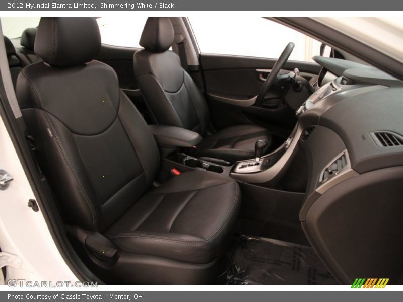 Shimmering White / Black 2012 Hyundai Elantra Limited