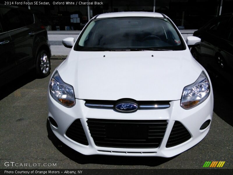 Oxford White / Charcoal Black 2014 Ford Focus SE Sedan