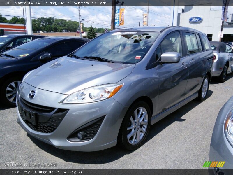 Liquid Silver Metallic / Black 2012 Mazda MAZDA5 Touring