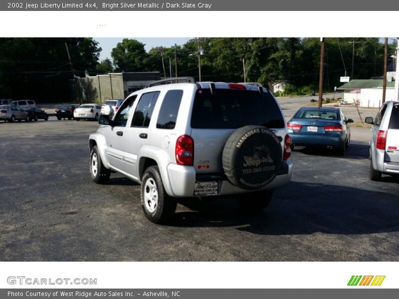 Bright Silver Metallic / Dark Slate Gray 2002 Jeep Liberty Limited 4x4