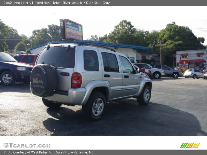 Bright Silver Metallic / Dark Slate Gray 2002 Jeep Liberty Limited 4x4