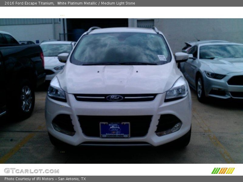 White Platinum Metallic / Medium Light Stone 2016 Ford Escape Titanium