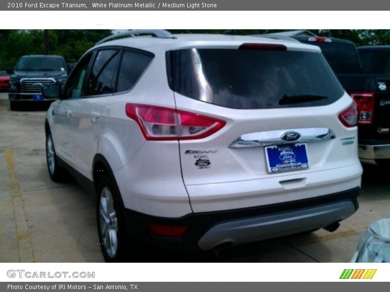 White Platinum Metallic / Medium Light Stone 2016 Ford Escape Titanium