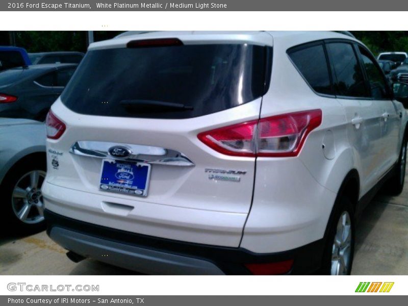 White Platinum Metallic / Medium Light Stone 2016 Ford Escape Titanium