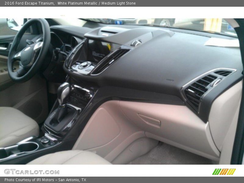 White Platinum Metallic / Medium Light Stone 2016 Ford Escape Titanium
