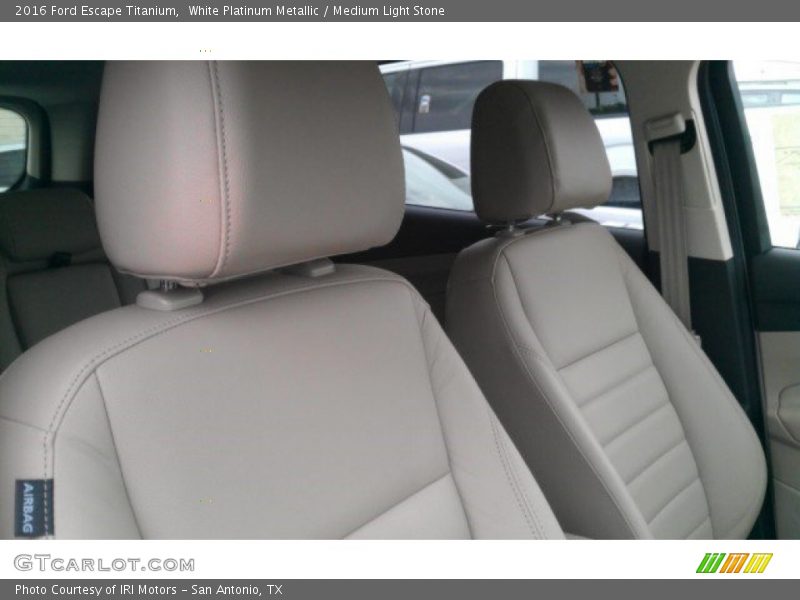 White Platinum Metallic / Medium Light Stone 2016 Ford Escape Titanium