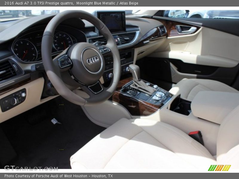 Moonlight Blue Metallic / Atlas Beige 2016 Audi A7 3.0 TFSI Prestige quattro