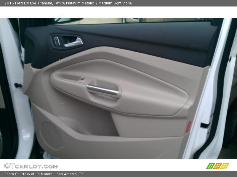 White Platinum Metallic / Medium Light Stone 2016 Ford Escape Titanium