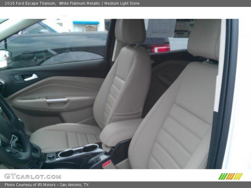 White Platinum Metallic / Medium Light Stone 2016 Ford Escape Titanium