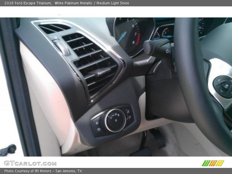 White Platinum Metallic / Medium Light Stone 2016 Ford Escape Titanium