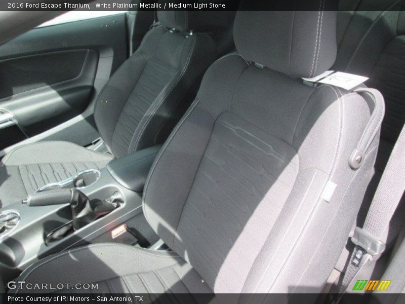 White Platinum Metallic / Medium Light Stone 2016 Ford Escape Titanium