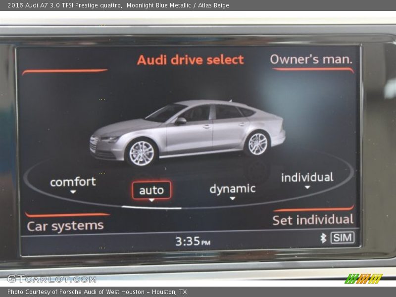 Moonlight Blue Metallic / Atlas Beige 2016 Audi A7 3.0 TFSI Prestige quattro