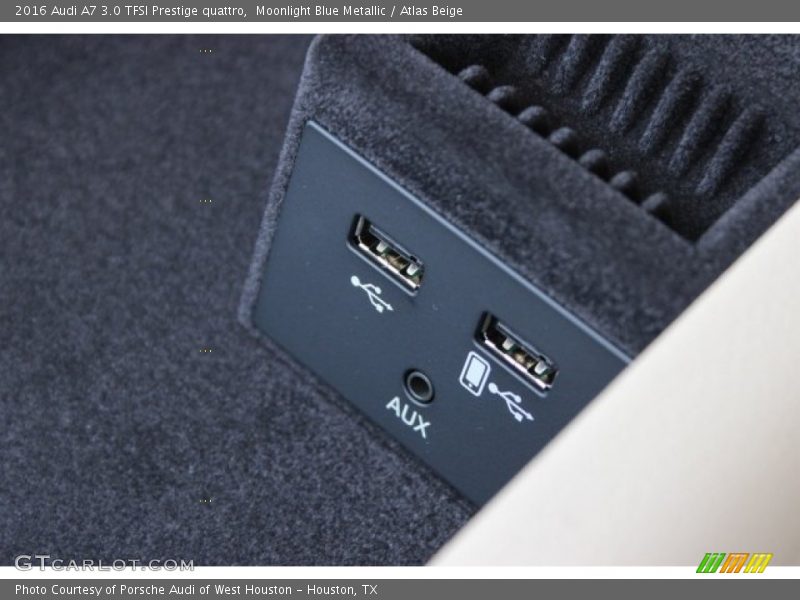 Moonlight Blue Metallic / Atlas Beige 2016 Audi A7 3.0 TFSI Prestige quattro