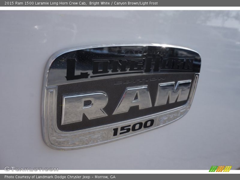 Bright White / Canyon Brown/Light Frost 2015 Ram 1500 Laramie Long Horn Crew Cab