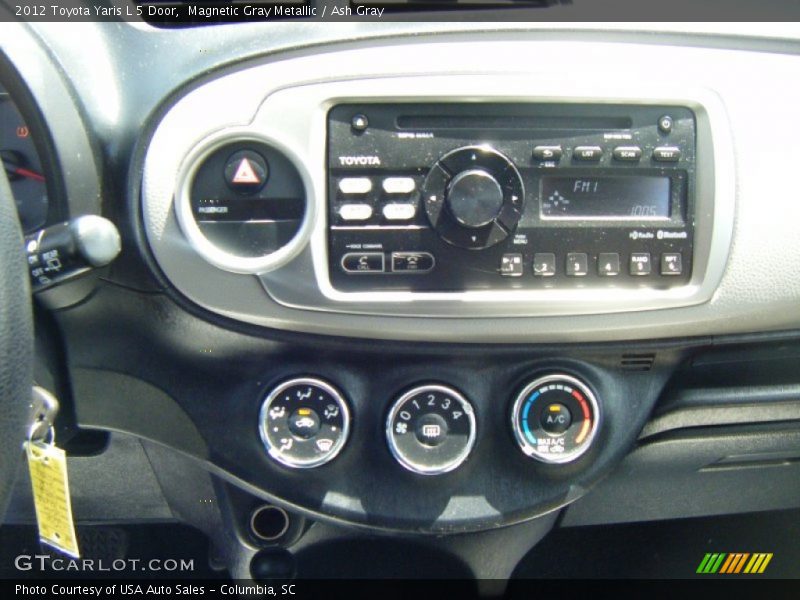 Magnetic Gray Metallic / Ash Gray 2012 Toyota Yaris L 5 Door