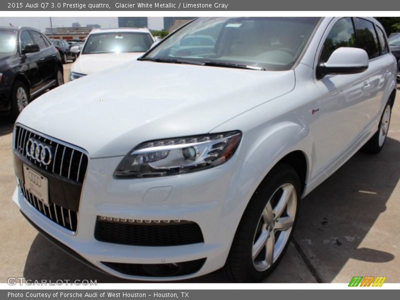 Glacier White Metallic / Limestone Gray 2015 Audi Q7 3.0 Prestige quattro