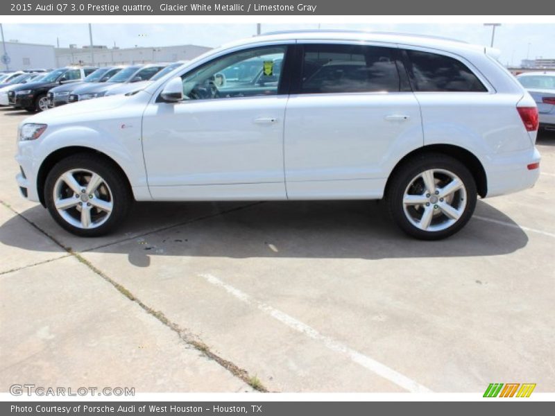 Glacier White Metallic / Limestone Gray 2015 Audi Q7 3.0 Prestige quattro