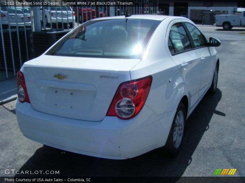 Summit White / Jet Black/Dark Titanium 2012 Chevrolet Sonic LS Sedan