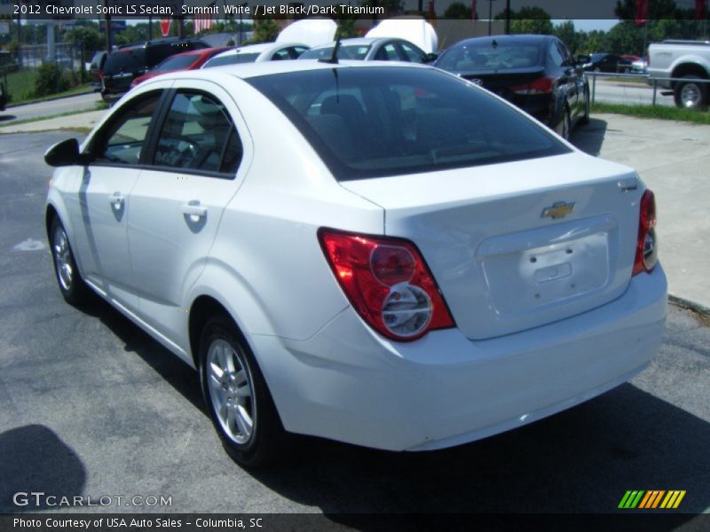 Summit White / Jet Black/Dark Titanium 2012 Chevrolet Sonic LS Sedan