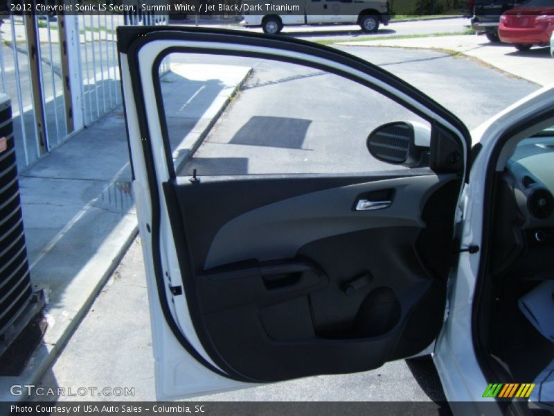 Summit White / Jet Black/Dark Titanium 2012 Chevrolet Sonic LS Sedan