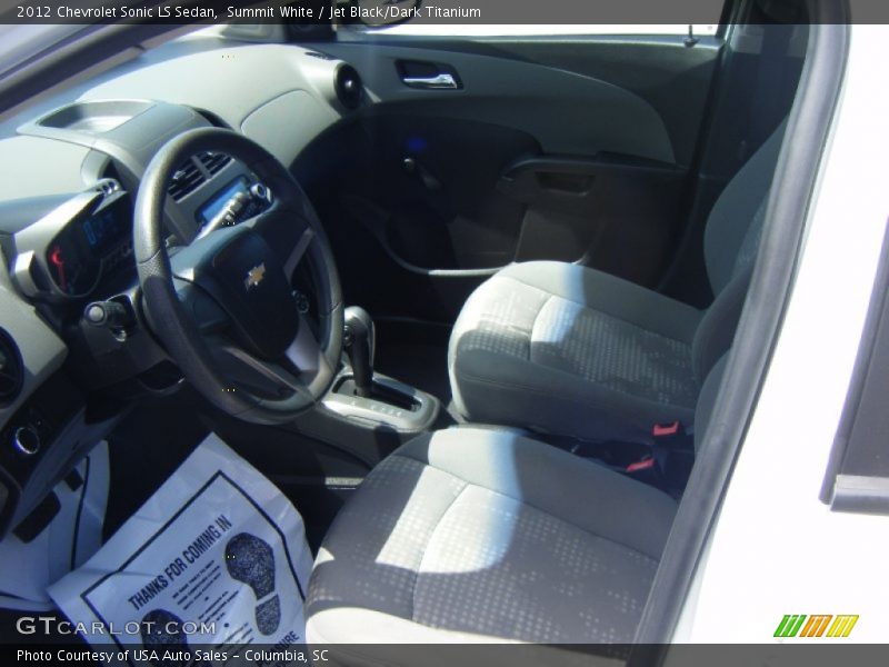 Summit White / Jet Black/Dark Titanium 2012 Chevrolet Sonic LS Sedan