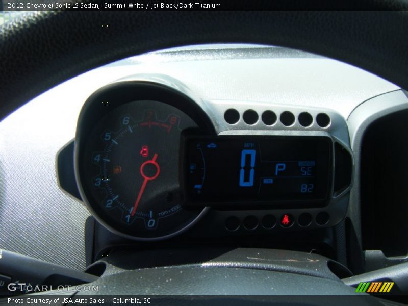 Summit White / Jet Black/Dark Titanium 2012 Chevrolet Sonic LS Sedan