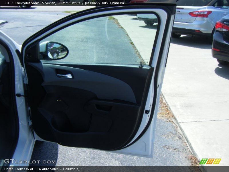 Summit White / Jet Black/Dark Titanium 2012 Chevrolet Sonic LS Sedan