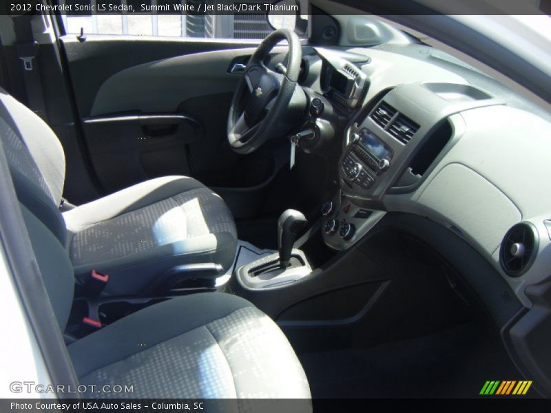 Summit White / Jet Black/Dark Titanium 2012 Chevrolet Sonic LS Sedan