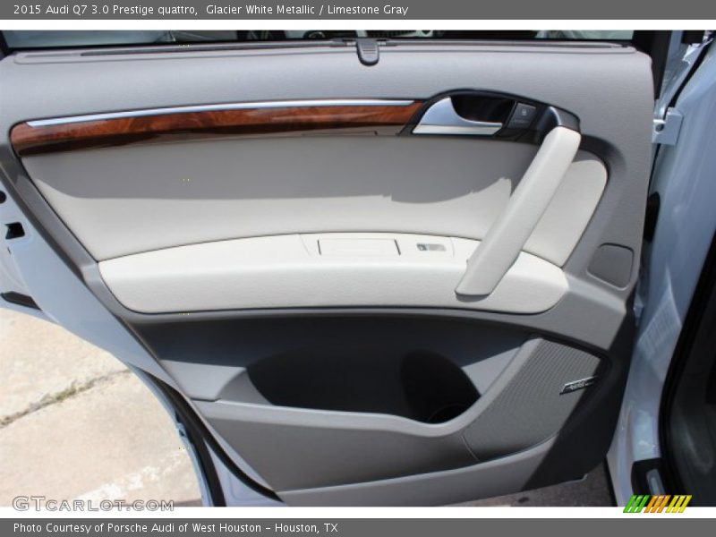 Glacier White Metallic / Limestone Gray 2015 Audi Q7 3.0 Prestige quattro