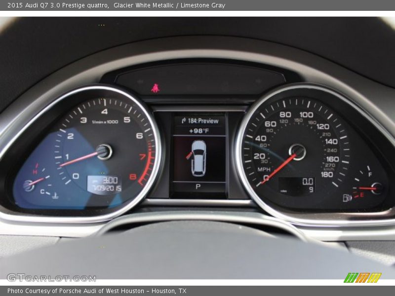 Glacier White Metallic / Limestone Gray 2015 Audi Q7 3.0 Prestige quattro