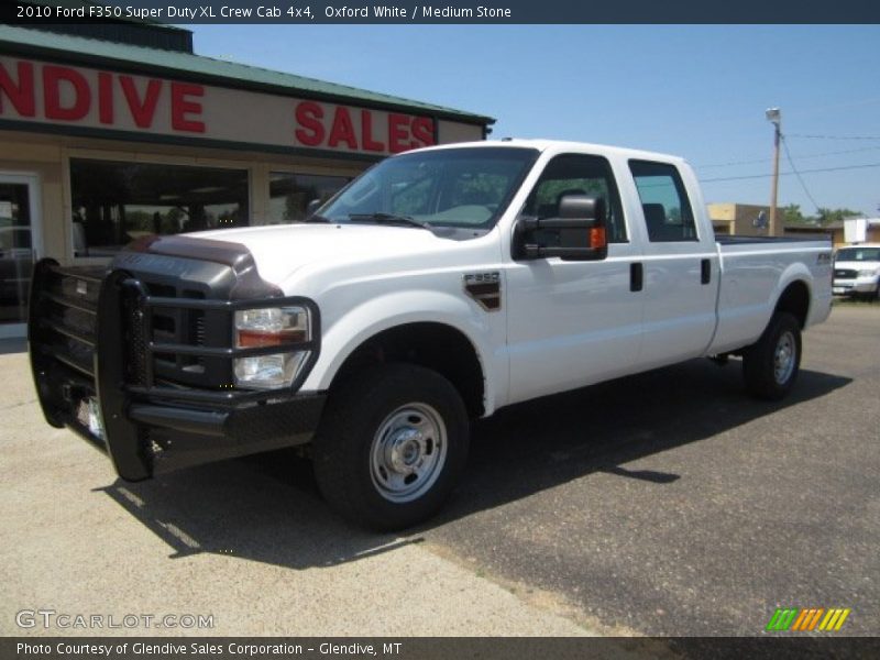 Oxford White / Medium Stone 2010 Ford F350 Super Duty XL Crew Cab 4x4