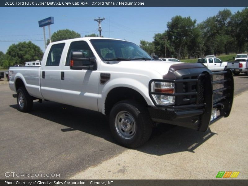 Oxford White / Medium Stone 2010 Ford F350 Super Duty XL Crew Cab 4x4