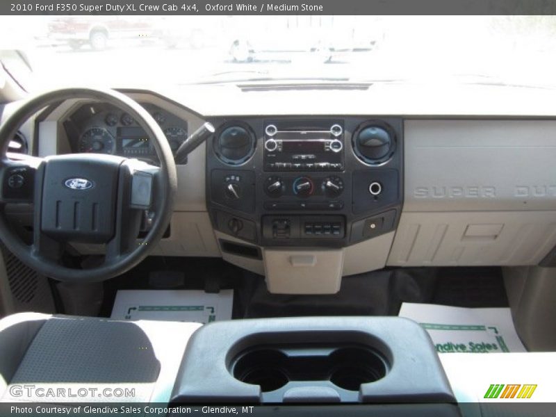 Oxford White / Medium Stone 2010 Ford F350 Super Duty XL Crew Cab 4x4