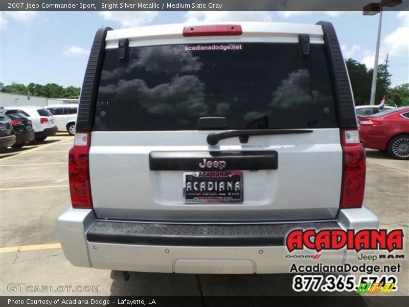 Bright Silver Metallic / Medium Slate Gray 2007 Jeep Commander Sport