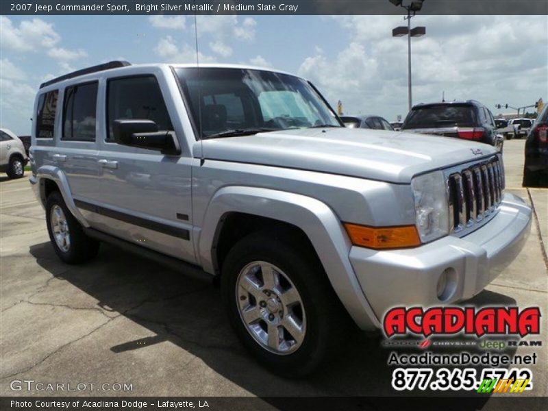 Bright Silver Metallic / Medium Slate Gray 2007 Jeep Commander Sport