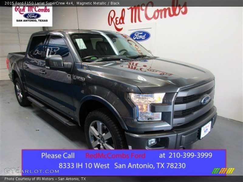 Magnetic Metallic / Black 2015 Ford F150 Lariat SuperCrew 4x4