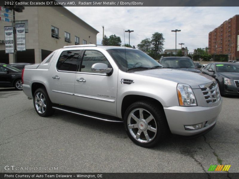 Radiant Silver Metallic / Ebony/Ebony 2012 Cadillac Escalade EXT Luxury AWD