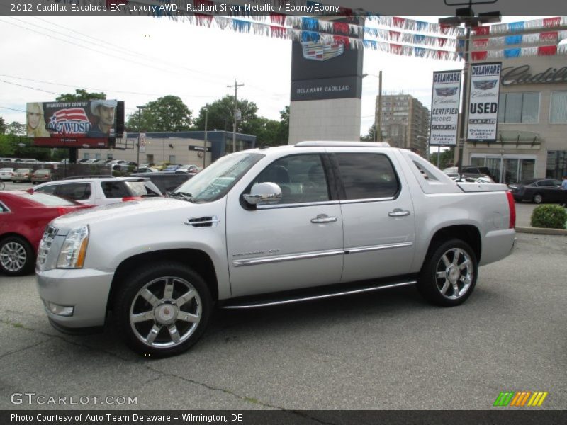 Radiant Silver Metallic / Ebony/Ebony 2012 Cadillac Escalade EXT Luxury AWD